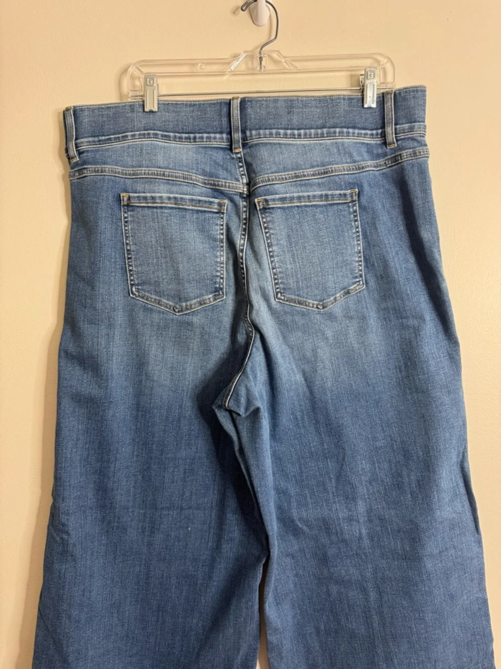 Spanx Seamed Front Wide Leg Jean in Vintage Indigo 3X